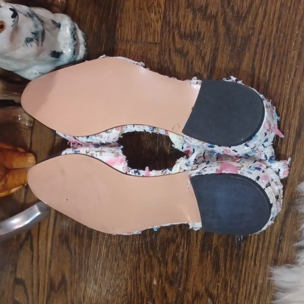 SweetTweed Cap Toe Slingback Flats W/lleather Soles sz.9 - Picture 5 of 7